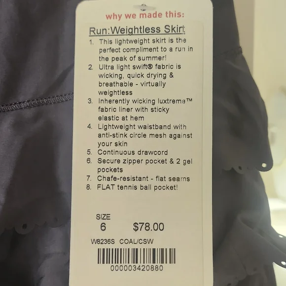 Lululemon Gray Ruffled Skirt - Picture 2 of 6